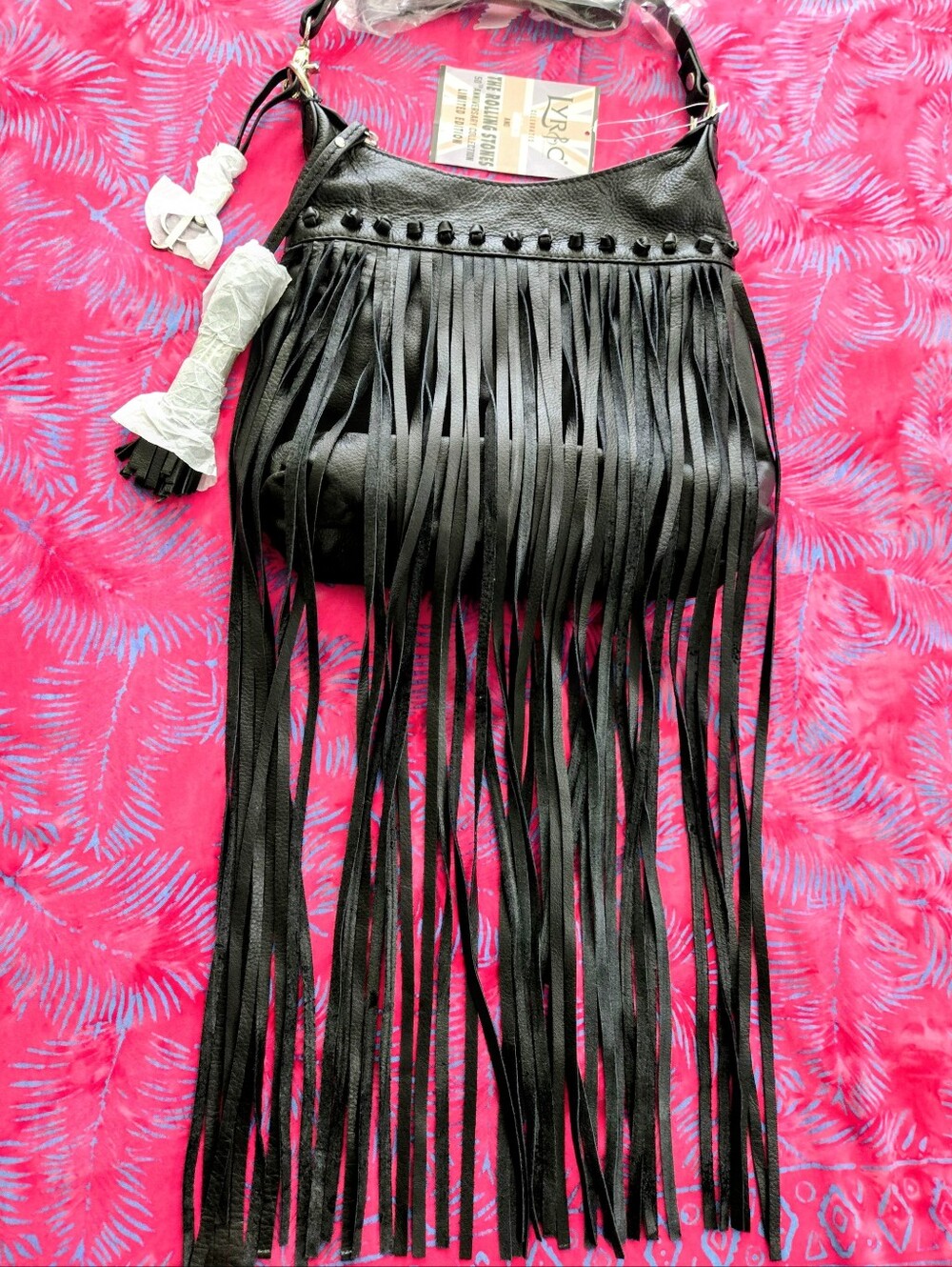 Rolling Stones 50th Anniversary Limited Edition Leather Fringe Handbag
